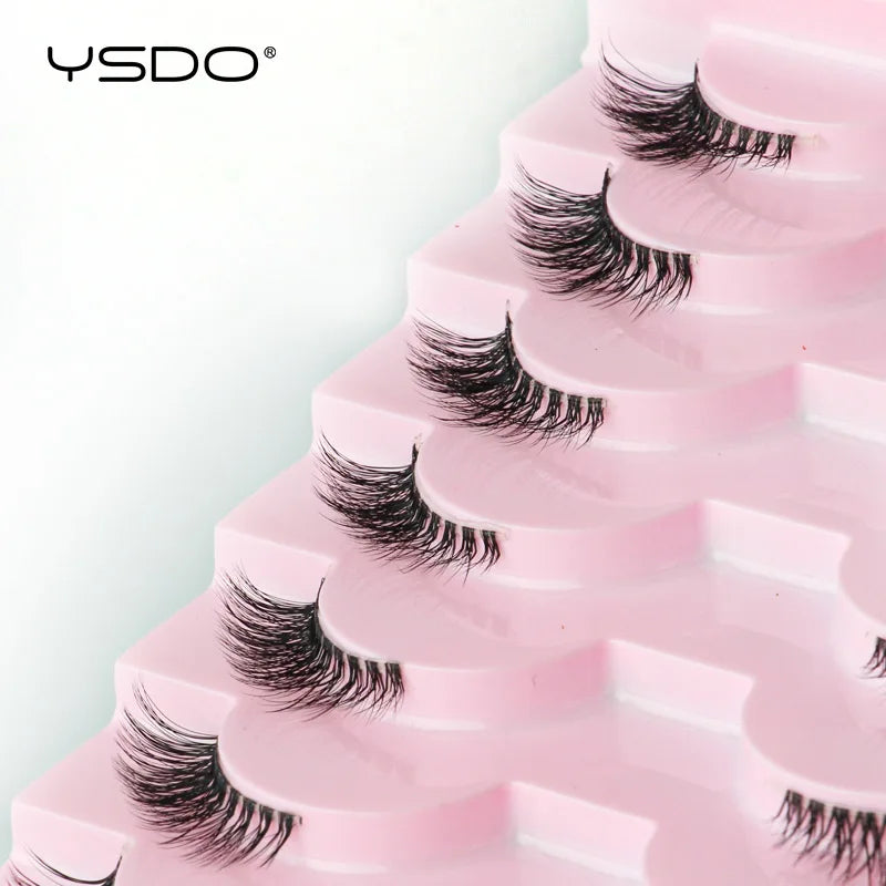 New Fox Half Eyelashes 3/10 Pairs 3D Mink Lashes Natural Eyelash Extension Cat Eye Eyelashes Makeup Tools faux Cils maquiagem - Blinksy